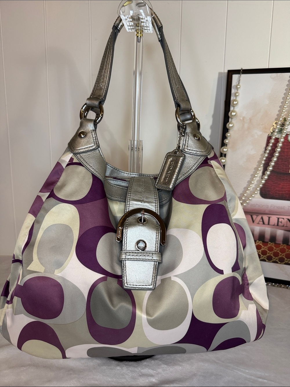 Coach Op Art Glam Tote/Hobo D1120-F17135